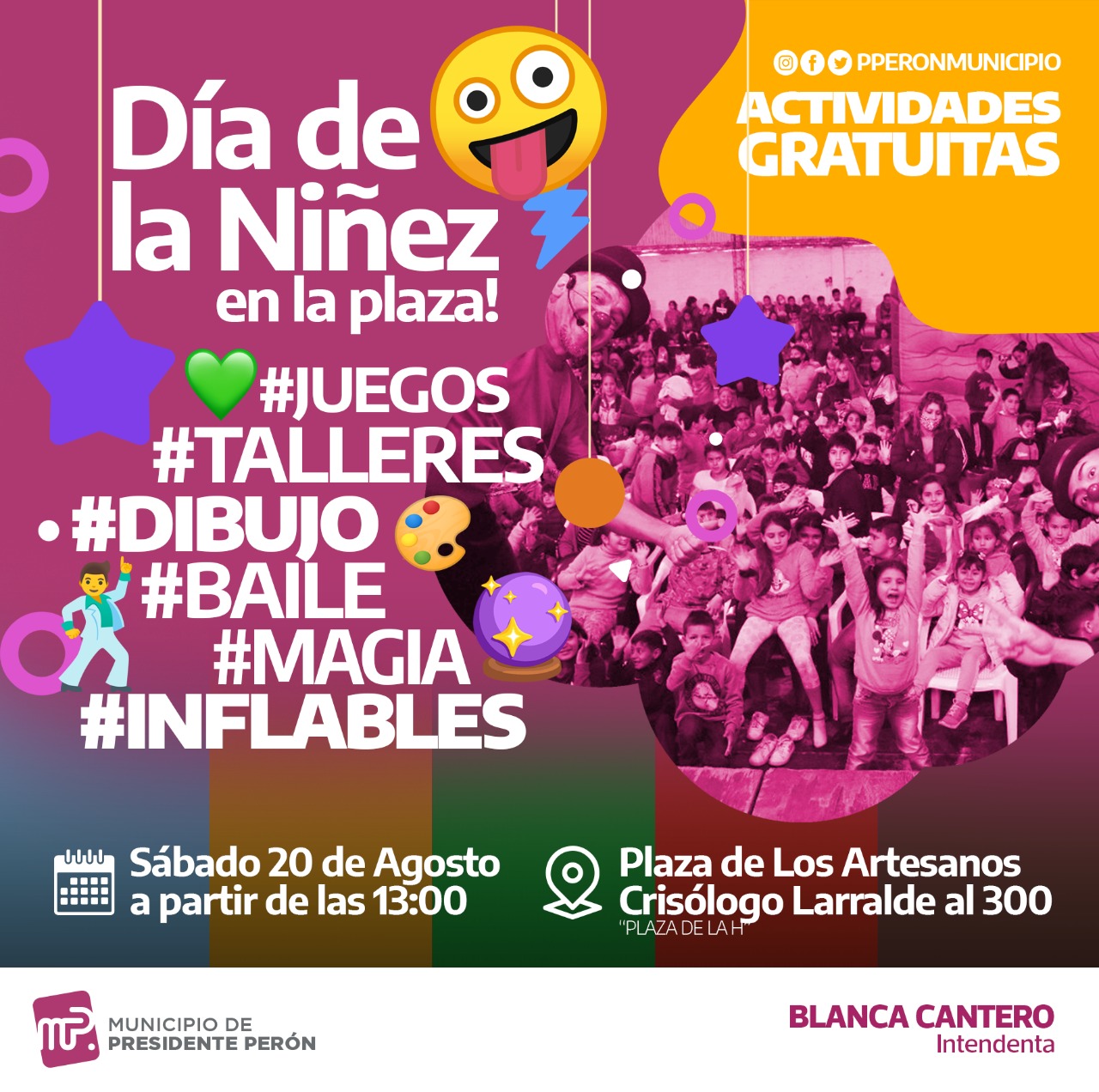 DÍA DE LA NIÑEZ | El Municipio organiza una jornada infantil gratuita de juegos, diversión y sorpresas
