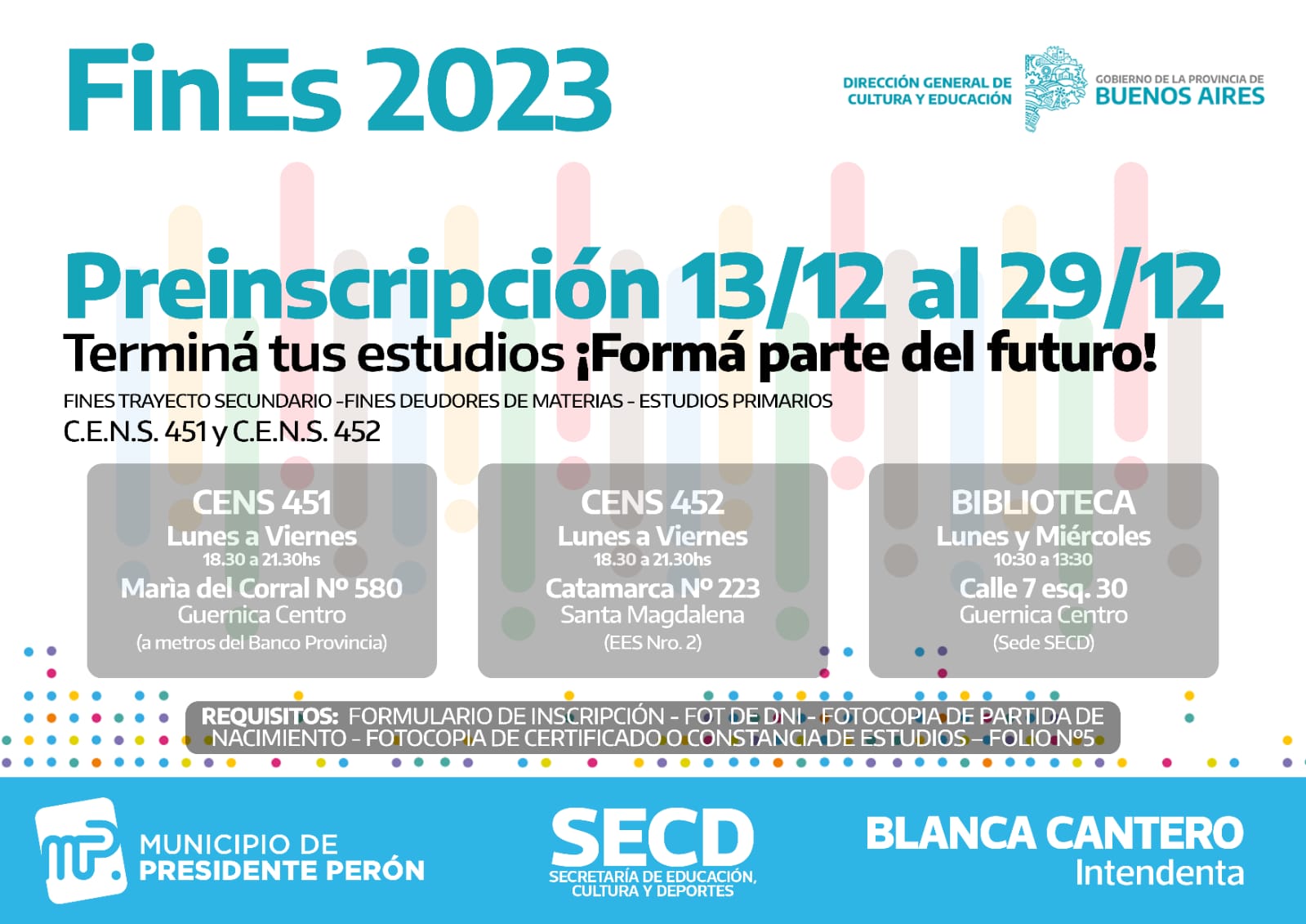 EDUCACIÓN / COMENZÓ LA INSCRIPCIÓN AL PROGRAMA FINES 2023