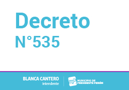 Decreto N° 535 Uso obligatorio de protectores faciales, tapabocas y/o mascarillas.-