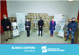 EMERGENCIA SANITARIA     La intendente Cantero recibió nueva aparatología   para el hospital Grierson