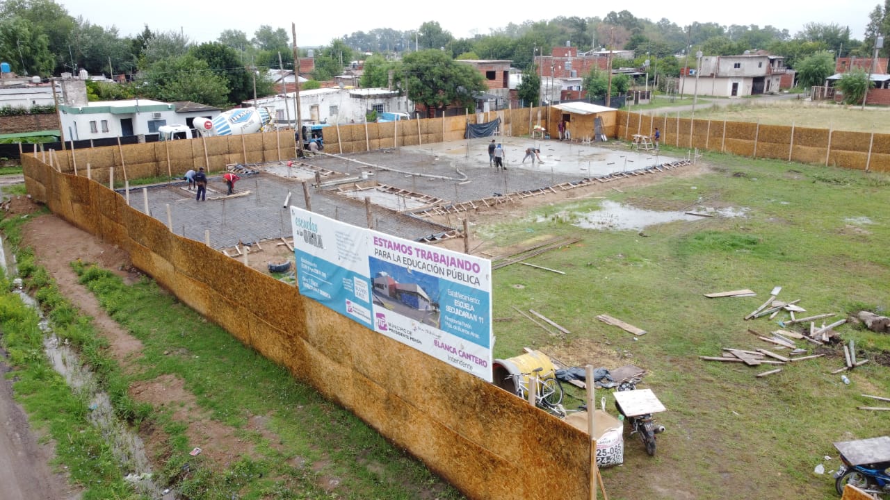 OBRAS/ Numancia: Gran adelanto de obra en la nueva Escuela Secundaria
